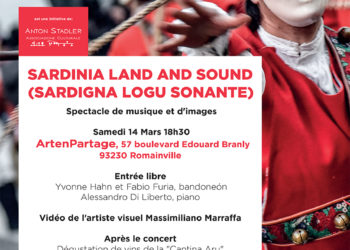Lo spettacolo “Sardinia logu sonante – Sardinia land and sound” il 14 marzo a Parigi