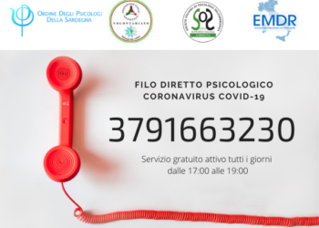 A partire dalle 17.00 sarà attivo il “3791663230 Filo diretto psicologico Coronavirus COVID-19”