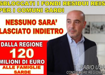 Fabio Usai (PSd’Az): «120 milioni di euro alle famiglie, 31 milioni dei fondi residui REIS ai Comuni. La Regione c’è»