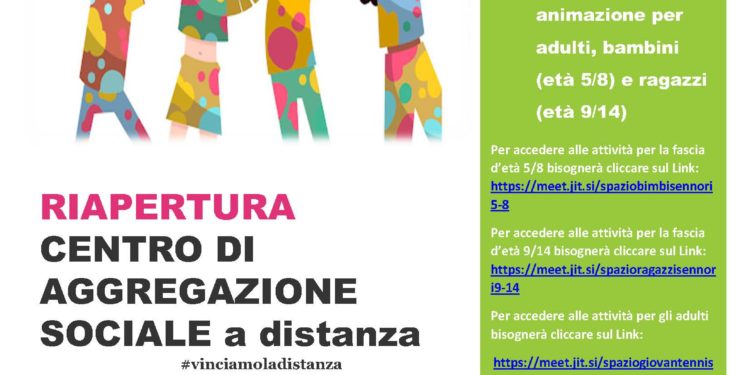 Il Centro di aggregazione sociale di Sennori si sposta sul web