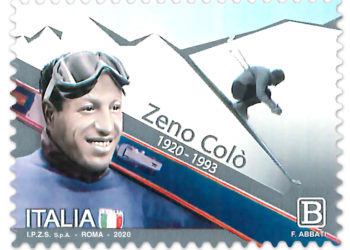 Il Mise oggi ha emesso un francobollo della serie “lo Sport” dedicato al grande Zeno Colò