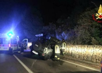 Porto Cervo: incidente stradale all’altezza di Poltu Quatu, sul posto i vigili del fuoco
