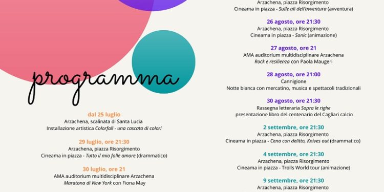 Terza edizione dell’Arzachena Summer festival: ecco il programma degli eventi estivi