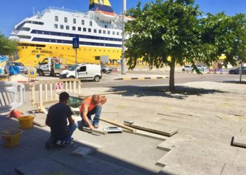 Porto Torres: al via i lavori di ripristino della pavimentazione di Piazza Colombo