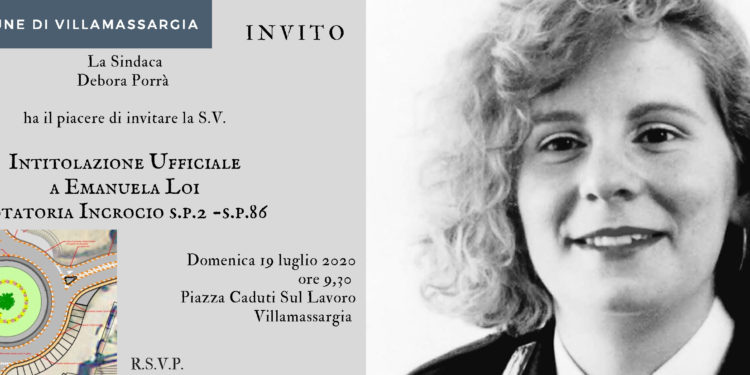 Domenica 19 luglio, nel 28° della strage di via D’Amelio, a Sestu e a Villamassargia, verrà commemorata Emanuela Loi