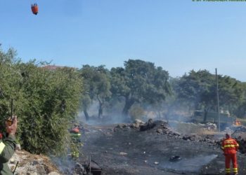 Incendio a Sedilo, sul posto la Forestale