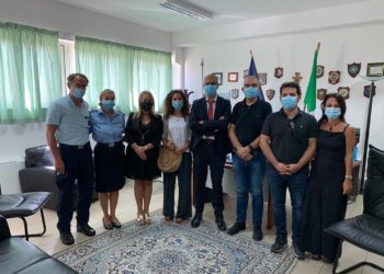 Michele Cossa (Riformatori sardi), Carla Cuccu (M5S) e Stefano Schirru (PSd’Az) in visita al carcere di Uta