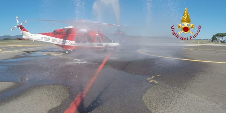 Battezzato Drago 144, il nuovo elicottero assegnato dalla Regione Sardegna ai Vigili del Fuoco