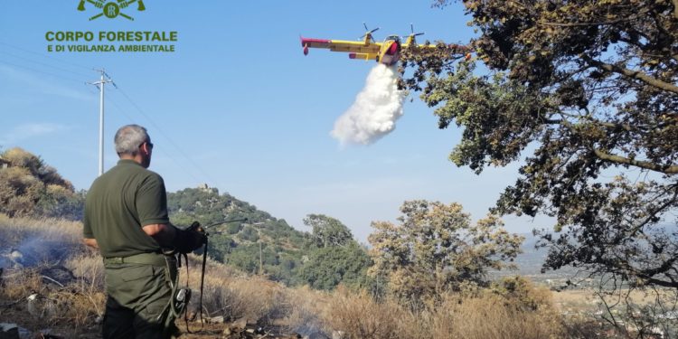 Incendio a Paulilatino, sul posto il Corpo forestale