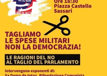 Referendum Costituzionale sul taglio dei parlamentari: mercoledì 9 settembre iniziativa de La Casa di Tutti – Sa Domo de Totus