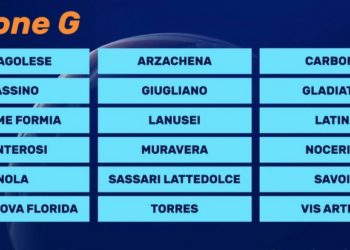 Le 6 squadre sarde sono state inserite nel girone G della serie D di calcio, con 6 squadre laziali e 6 campane