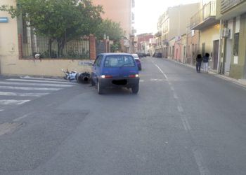 Pirri: scontro tra una macchina ed una moto, una persona in ospedale