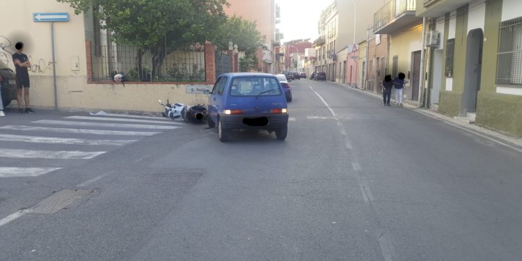 Pirri: scontro tra una macchina ed una moto, una persona in ospedale