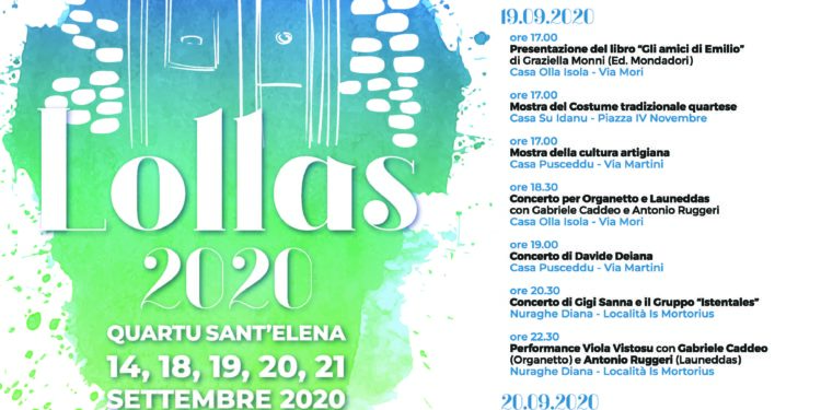 Lollas Quartu 2020: gli spettacoli previsti al Nuraghe Diana, si terranno tutti nello spazio di S’Arena, Poetto di Quartu, invariati orario e data