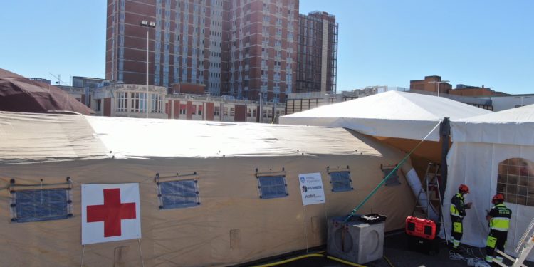 Si sono concluse, a Nuoro, le operazioni di allestimento dell’ospedale da campo