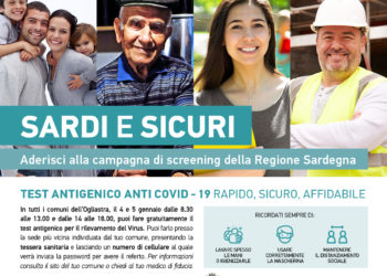 Prenderà il via dall’Ogliastra, il 4 a 5 gennaio 2021, la campagna di comunicazione “Sardi e sicuri”