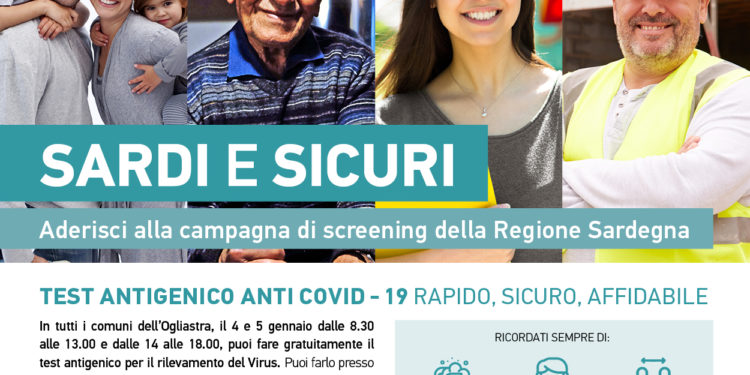 Prenderà il via dall’Ogliastra, il 4 a 5 gennaio 2021, la campagna di comunicazione “Sardi e sicuri”