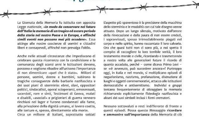 Oristano celebra la Giornata della Memoria con l’Ulivo della Memoria