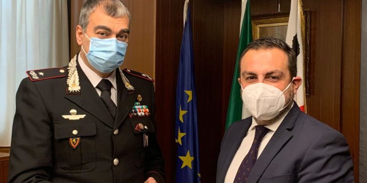 Il presidente del Consiglio regionale stamane ha ricevuto il comandante della Legione Carabinieri “Sardegna”