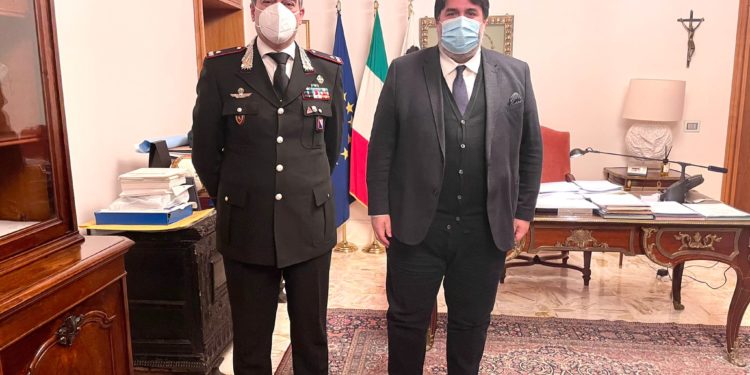 Il presidente della Regione ha ricevuto in serata a Villa Devoto il generale di brigata, Luigi Gargaro, nuovo comandante della Legione carabinieri Sardegna