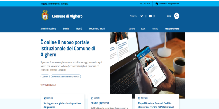 Alghero: è attivo il nuovo sito del Comune