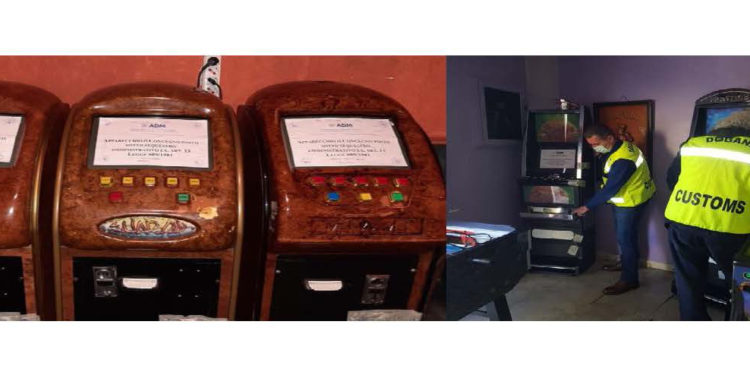 I funzionari ADM di Cagliari ed Oristano hanno sequestrato in due esercizi di Capoterra ed Assemini 7 apparecchi da intrattenimento