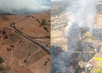 Fiamme nelle campagne di Bauladu, sul posto il Corpo Forestale
