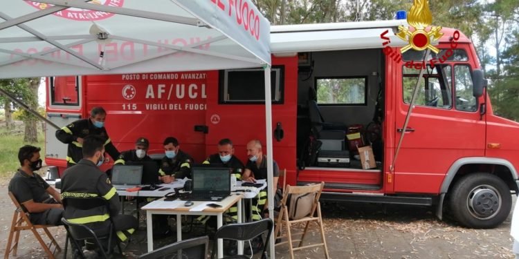 Scano Montiferro: addestramento dei vigili del fuoco per l’antincendio