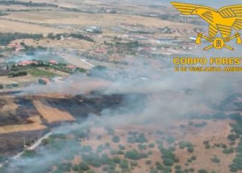 Tre degli undici incendi sviluppatisi oggi in Sardegna, hanno richiesto l’intervento del mezzo aereo del Corpo forestale
