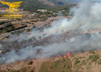 Incendio a Nuoro, sul posto il Corpo forestale