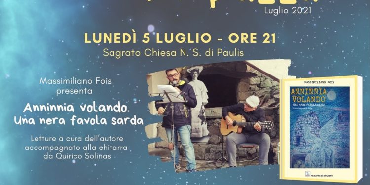 Lunedi 5 luglio, a Uri, lo scrittore Massimiliano Fois presenterà il racconto “Anninnia Volando. Una nera favola sarda”
