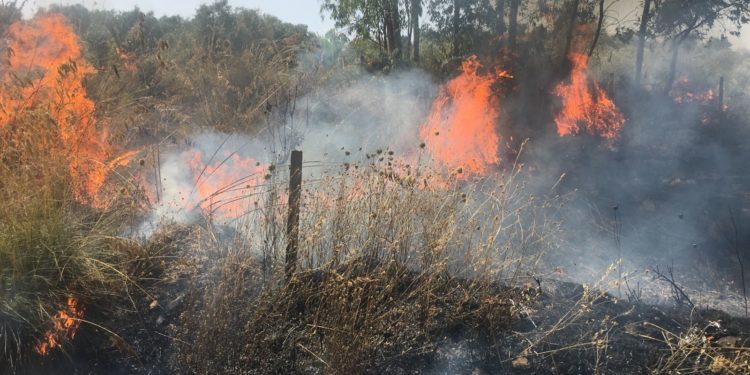 E’ allarme incendi a Villanovafranca