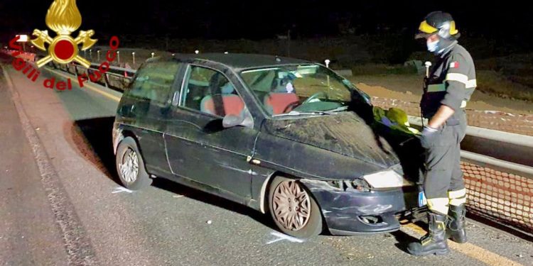 Incidente stradale all’altezza del bivio di Berchidda, sul posto i vigili del fuoco