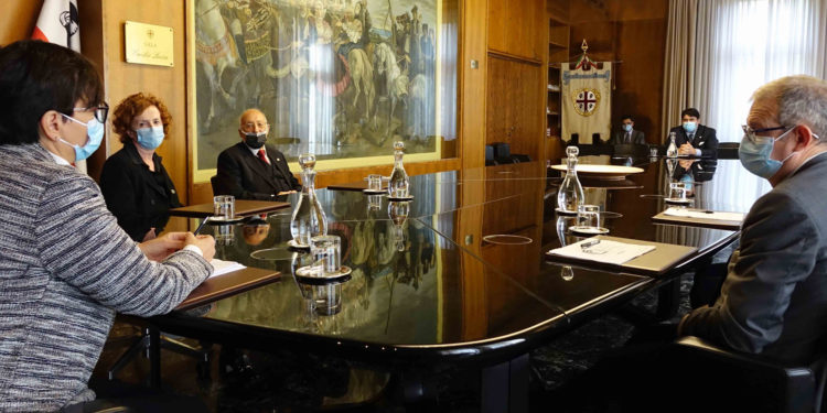 Il presidente della Regione Christian Solinas ha ricevuto a Villa Devoto la professoressa Maria Chiara Carrozza, presidente del CNR