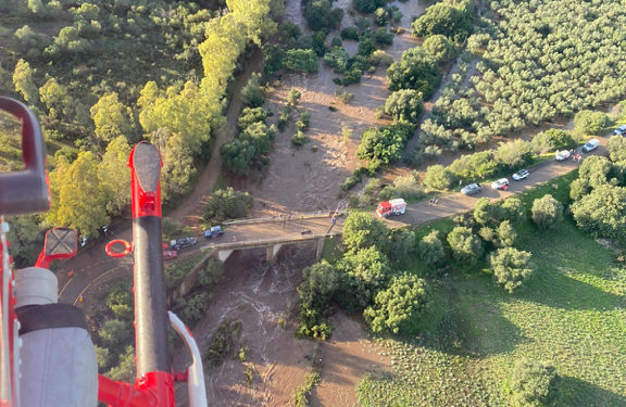 50 gli interventi effettuati dai vigili del fuoco nel Cagliaritano, recuperate 5 persone bloccate dall’esondazione di un torrente a Villa San Pietro