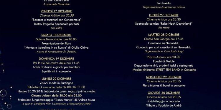 Al via, a Bitti, il “Natale nel cuore della Sardegna”