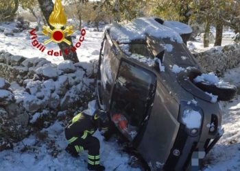 Neve nel Goceano: disagi a Bono e Burgos