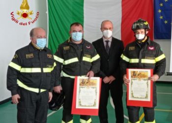 Alluvione a Bitti: conferimento di un encomio ai vigili del fuoco del Comando di Nuoro Giovanni Pietro Pittalis e Luciano Voe