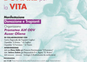 Sabato 4 dicembre, ad Oliena, si terrà un incontro sulla donazione di organi