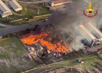 Tempio Pausania: incendio in un sugherificio, sul posto i vigili del fuoco
