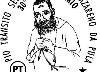 Domenica 27 febbraio Poste italiane attiverà un servizio postale temporaneo con bollo speciale “Pio Transito Servo di Dio Fra’ Nazareno da Pula – 30° anniversario”