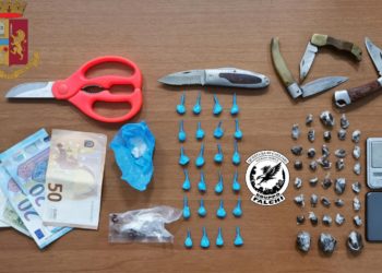 I Falchi della Polizia di Stato di Cagliari hanno arrestato un 23enne per spaccio di sostanze stupefacenti