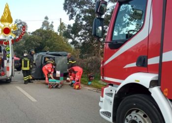 Arzachena: incidente stradale sulla strada provinciale 59, sul posto i vigili del fuoco