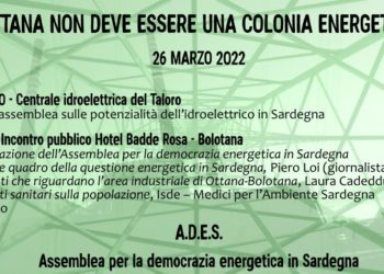 Sabato pomeriggio, a Bolotana, si terrà l’incontro pubblico “Ottana non deve essere una colonia energetica” sul futuro energetico della Sardegna