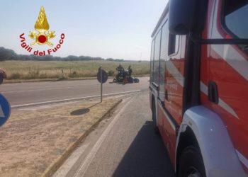 Arzachena: motociclista cade dalla moto, intervengono i vigili del fuoco
