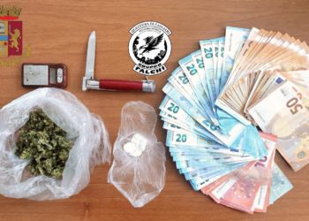 I Falchi della Squadra Mobile hanno arrestato in flagranza un 35enne disoccupato, per il reato di detenzione ai fini di spaccio di sostanze stupefacenti