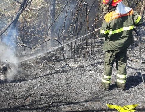 Incendio nelle campagne di Milis, bruciati circa due ettari di terreno