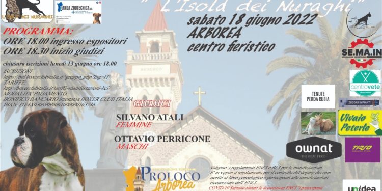 Arborea: domani il 1° Raduno Boxer-Isola dei Nuraghi