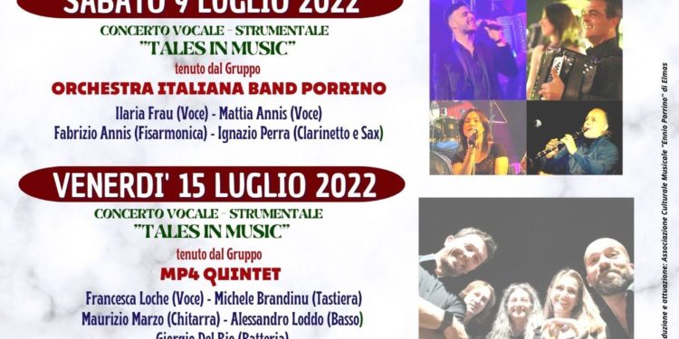 Parte sabato 9 luglio il programma concertistico dell’evento “DONORI IN MUSICA”