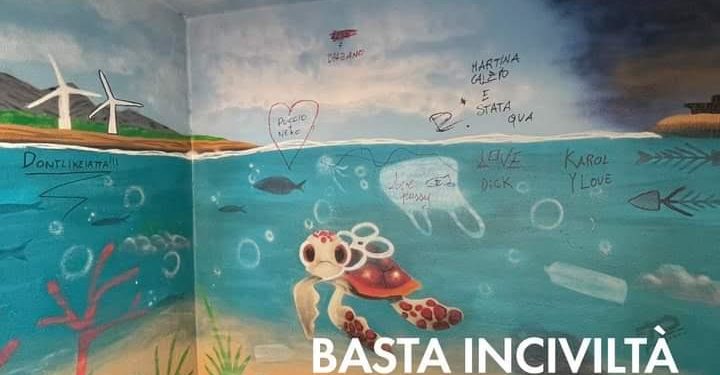 Porto Torres: danneggiato il murale donato dagli scout e da Pietro Gadau